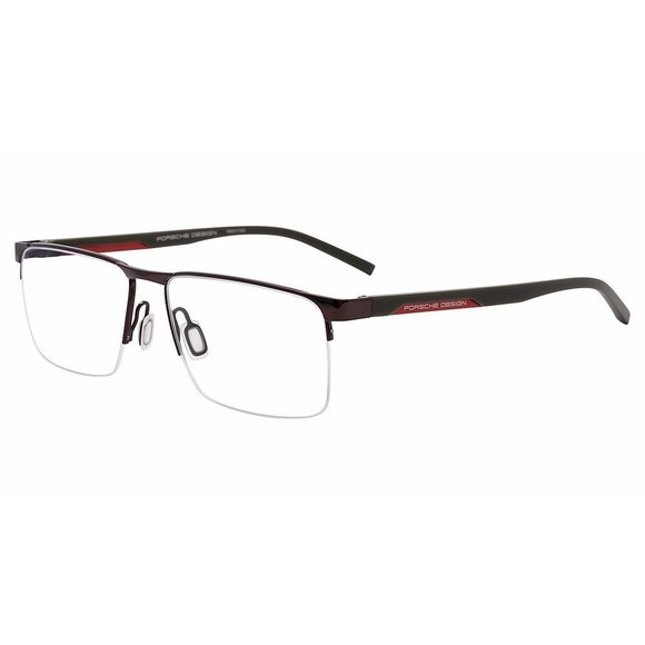 PORSCHE DESIGN OPTICAL P8775 Eyeglasses BROWN-OLIVE-METAL-D000 57mm